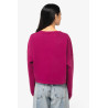 Sweat-shirt écoresponsable à col rond oversize crop femme Personnalisable | BCM Goodies - 3