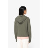 Sweat-shirt écoresponsable zippé à capuche French Terry femme Personnalisable | BCM Goodies - 3