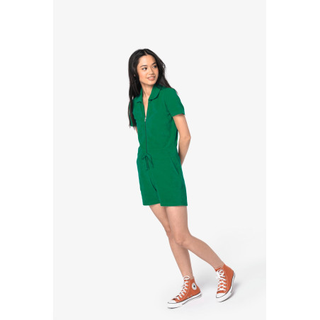 Combinaison short écoresponsable en éponge femme Personnalisable | BCM Goodies - 1