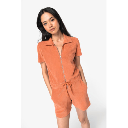Combinaison short écoresponsable en éponge femme Personnalisable | BCM Goodies - 2