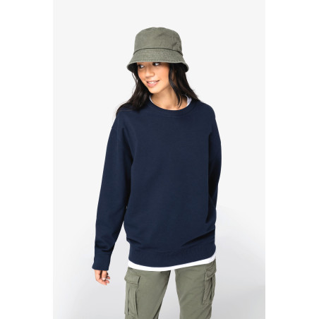 Sweat-shirt écoresponsable à col rond à épaules tombantes French Terry unisexe Personnalisable | BCM Goodies - 2