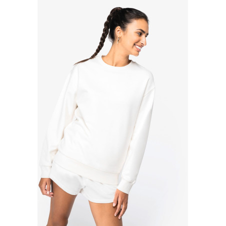 Sweat-shirt écoresponsable à col rond à épaules tombantes molleton gratté unisexe Personnalisable | BCM Goodies - 2