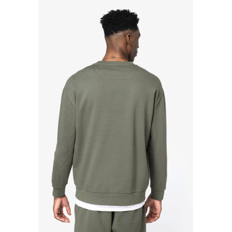 Sweat-shirt écoresponsable à col rond à épaules tombantes molleton gratté unisexe Personnalisable | BCM Goodies - 3