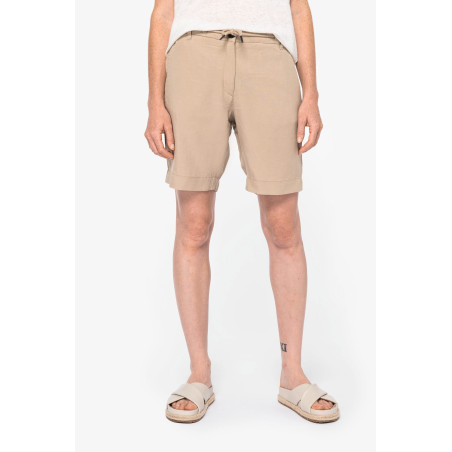 Bermuda en lyocell et lin femme Personnalisable | BCM Goodies - 4