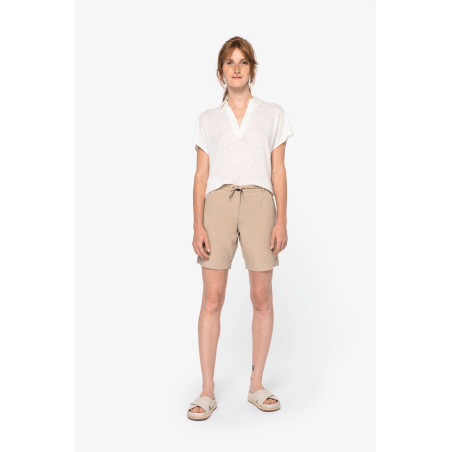Bermuda en lyocell et lin femme Personnalisable | BCM Goodies - 2