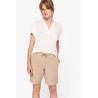 Bermuda en lyocell et lin femme Personnalisable | BCM Goodies - 3