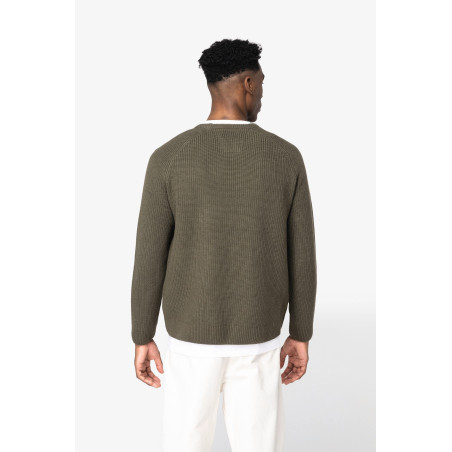 Pull écoresponsable à grosses mailles homme Personnalisable | BCM Goodies - 3