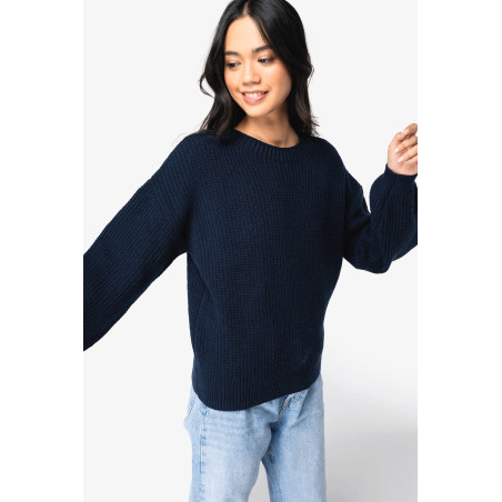 Pull écoresponsable en laine mérinos femme Personnalisable | BCM Goodies - 4