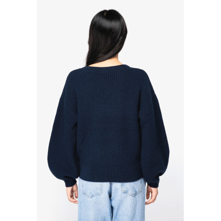 Pull écoresponsable en laine mérinos femme Personnalisable | BCM Goodies - 2