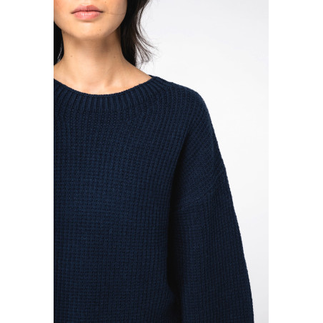 Pull écoresponsable en laine mérinos femme Personnalisable | BCM Goodies - 3