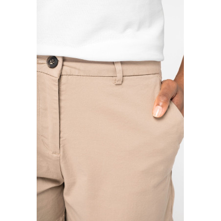 Bermuda chino écoresponsable femme Personnalisable | BCM Goodies - 3