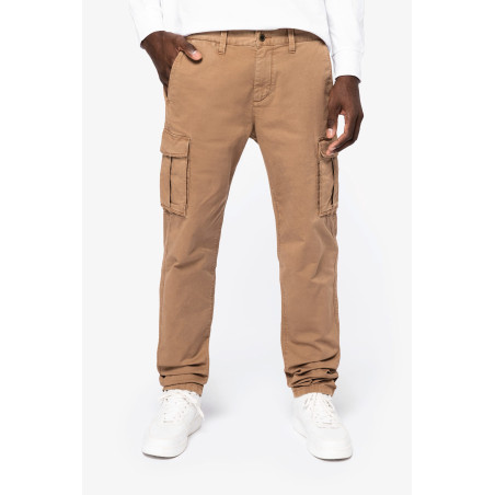 Pantalon cargo écoresponsable délavé homme Personnalisable | BCM Goodies - 4