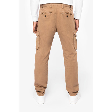 Pantalon cargo écoresponsable délavé homme Personnalisable | BCM Goodies - 1