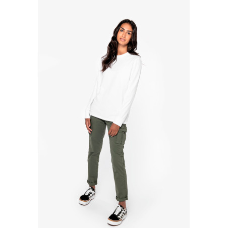 Pantalon cargo écoresponsable délavé femme Personnalisable | BCM Goodies - 1