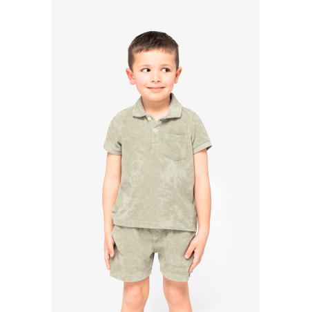 Short écoresponsable en éponge garçon Personnalisable | BCM Goodies - 1