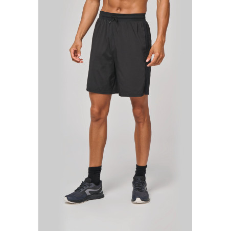 Short écoresponsable 2 en 1 avec sous short intégré homme Personnalisable | BCM Goodies - 1