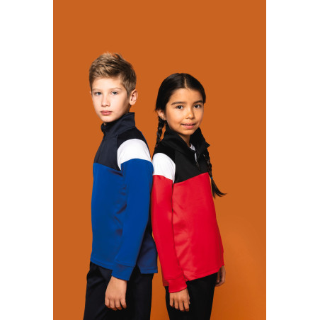 Sweat dentrainement 1/4 zip enfant Personnalisable | BCM Goodies - 4
