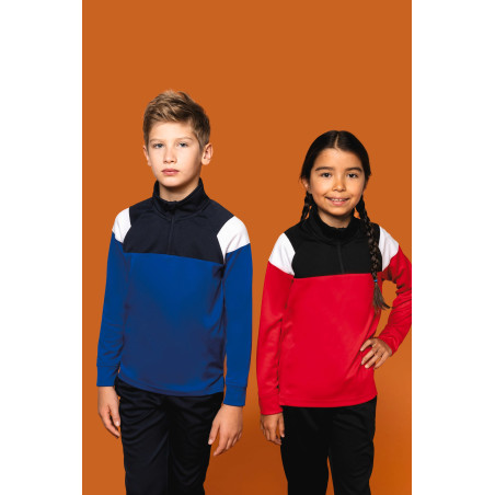 Sweat dentrainement 1/4 zip enfant Personnalisable | BCM Goodies - 1