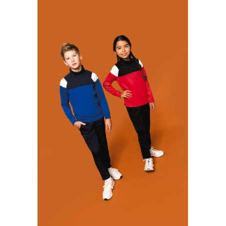 Sweat dentrainement 1/4 zip enfant Personnalisable | BCM Goodies - 3