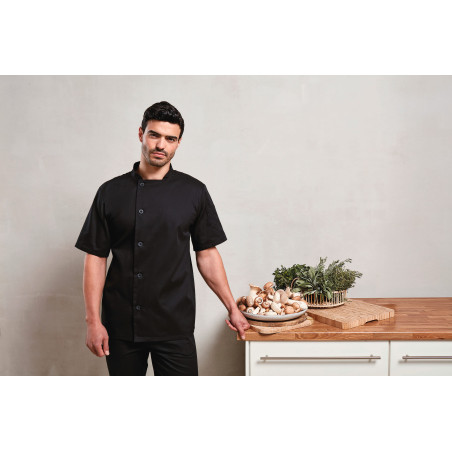 Veste chef cuisinier manches courtes Essential Personnalisable | BCM Goodies - 3