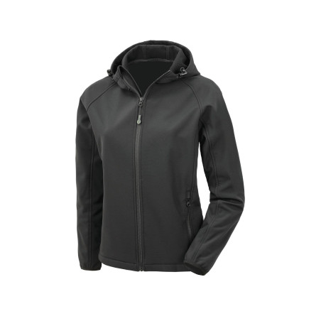 Veste softshell recyclée 3 couches à capuche femme Personnalisable | BCM Goodies - 1