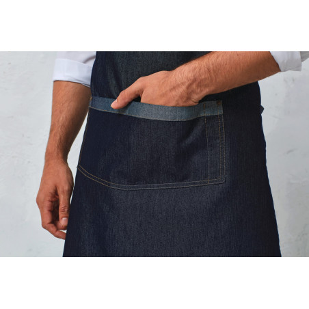 Tablier Denim à bavette Domain Personnalisable | BCM Goodies - 3
