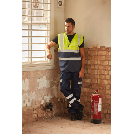 Gilet haute visibilité bicolore Personnalisable | BCM Goodies - 3