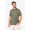 Chemise à manches courtes en lin homme Personnalisable | BCM Goodies - 4