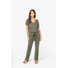 Combinaison en maille manches courtes en lin femme Personnalisable | BCM Goodies - 4