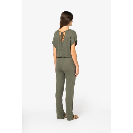 Combinaison en maille manches courtes en lin femme Personnalisable | BCM Goodies - 2