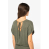 Combinaison en maille manches courtes en lin femme Personnalisable | BCM Goodies - 3