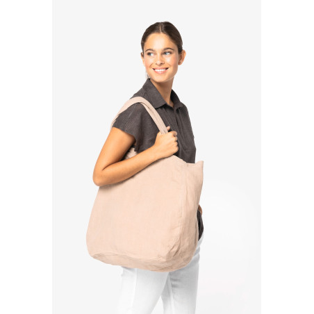 Sac shopping en lin Personnalisable | BCM Goodies - 3