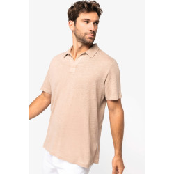 Polo en lin homme Personnalisable | BCM Goodies - 4