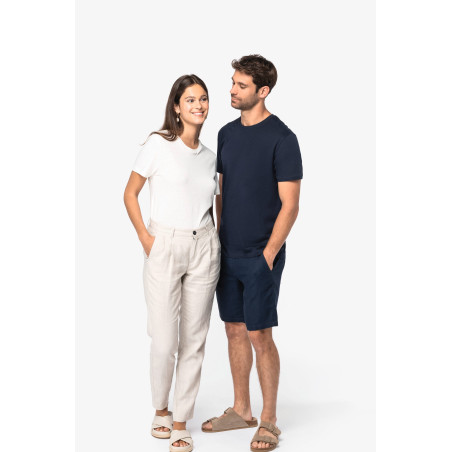 T-shirt écoresponsable en coton bio et lin unisexe Personnalisable | BCM Goodies - 1