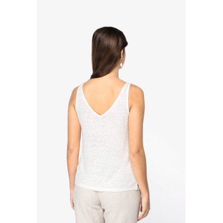 Débardeur en lin femme Personnalisable | BCM Goodies - 3