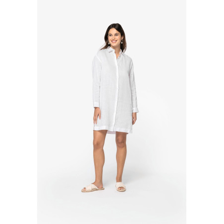 Robe chemise en lin femme Personnalisable | BCM Goodies - 2