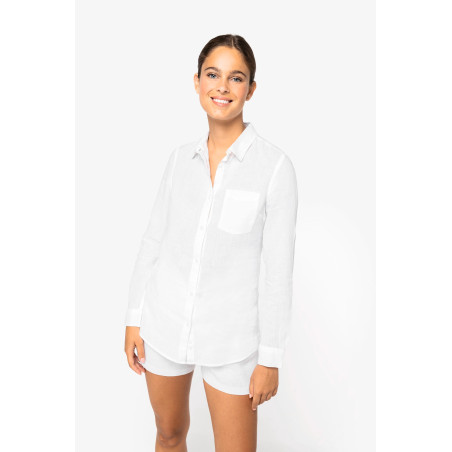 Chemise en lin femme Personnalisable | BCM Goodies - 4