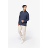 Chemise à col Mao délavée  en lin homme Personnalisable | BCM Goodies - 1