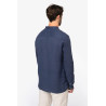 Chemise à col Mao délavée  en lin homme Personnalisable | BCM Goodies - 3
