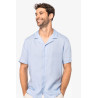 Chemise à col bowling en lin homme Personnalisable | BCM Goodies - 4