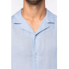 Chemise à col bowling en lin homme Personnalisable | BCM Goodies - 3