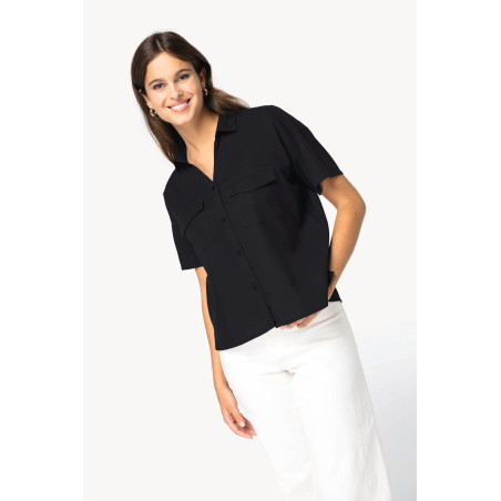 Chemise écoresponsable oversize en lyocell femme Personnalisable | BCM Goodies - 4