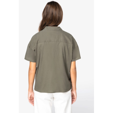 Chemise écoresponsable oversize en lyocell femme Personnalisable | BCM Goodies - 2