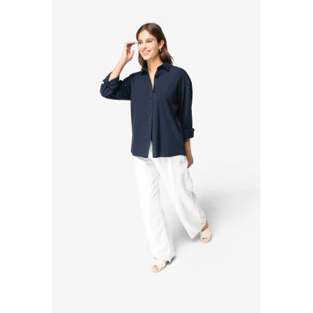Chemise écoresponsable en lyocell femme Personnalisable | BCM Goodies - 1