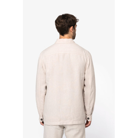 Surchemise délavée en lin homme Personnalisable | BCM Goodies - 3