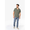 Chemise écoresponsable délavée en jersey manches courtes à col bowling homme Personnalisable | BCM Goodies - 1