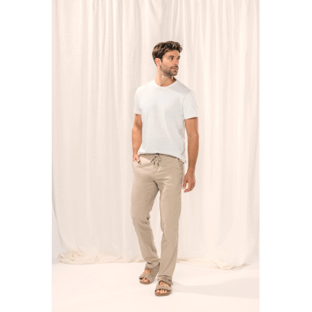 Pantalon écoresponsable en lin et coton bio homme Personnalisable | BCM Goodies - 3