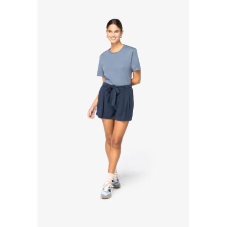 Short écoresponsable délavé en lyocell femme Personnalisable | BCM Goodies - 2