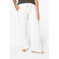 Pantalon délavé en lin femme Personnalisable | BCM Goodies - 4