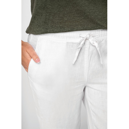 Pantalon délavé en lin femme Personnalisable | BCM Goodies - 3